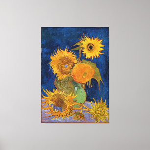 Vincent van Gogh Zes Zonnebloemen Verpakt Canvas Afdruk