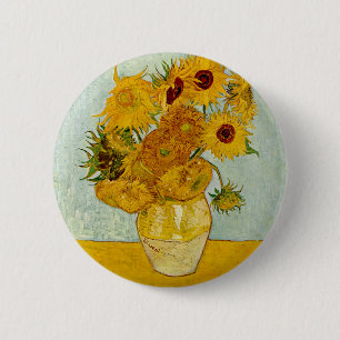 Vincent Van Gogh Zonnebloemen Ronde Button 5,7 Cm