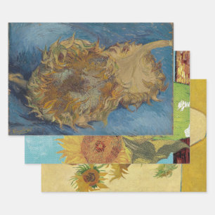 Vincent Van Gogh - Zonnebloemen Selectie Inpakpapier Vel