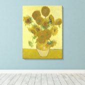 Vincent van Gogh - Zonnebloemen, vierde versie Canvas Afdruk (Insitu (Houten vloer))