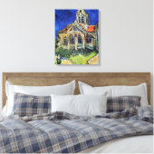 Vincent van Gogh's De Kerk bij Auvers Canvas Afdruk (Insitu (Slaapkamer))