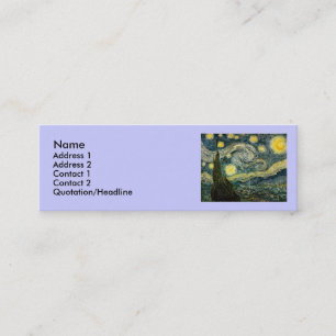 Vincent van Gogh's De Sterrennacht (1889) Mini Visitekaartje