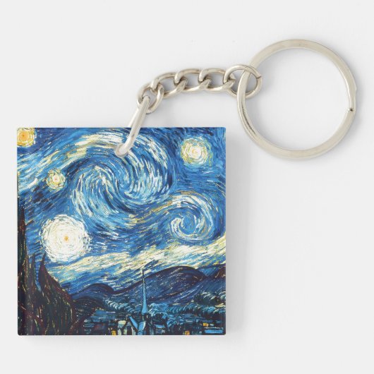 Vincent van Gogh's painting, Starry Night, Sleutelhanger (Achterkant)