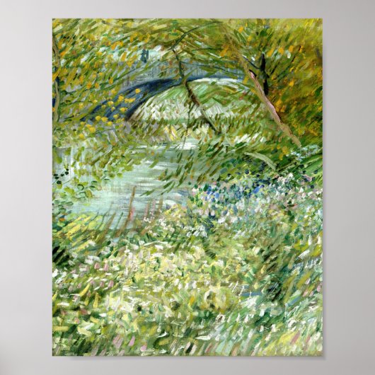 Vincent Van Gogh's rivieroever in Springtime 1887 Poster (Voorkant)