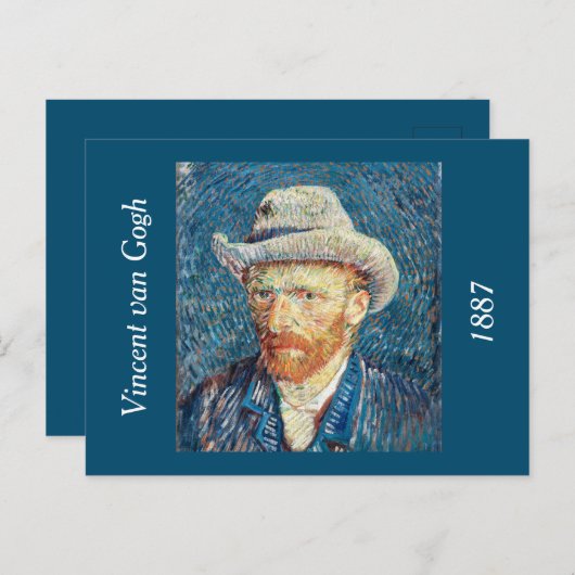 Vincent van Gogh's Self-Portret Briefkaart (Voorkant / Achterkant)