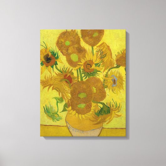 Vincent Van Gogh's Sunflower Canvas print (Voorkant)