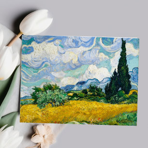 Vincent van Gogh's Tarweveld met Cypressen Post Briefkaart