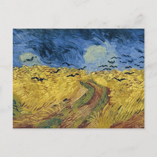 Vincent van Gogh's Wheat Field with Crows (1890) Briefkaart (Voorkant)