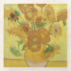 Vincent van Gogh's Zonnebloemen (1888) Glazen Onderzetter