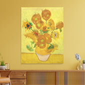 Vincent van Gogh's zonnebloemen Canvas Afdruk (Insitu (Woonkamer))