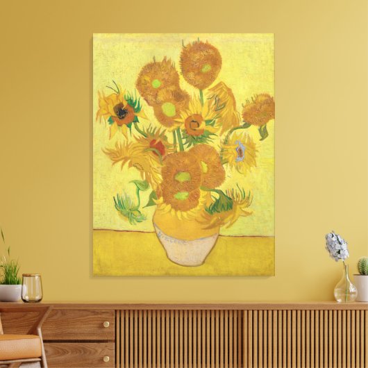 Vincent van Gogh's zonnebloemen Canvas Afdruk (Insitu (Woonkamer))