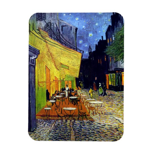 Vincent Willem van Gogh - Cafe Terrace at Night Magneet (Verticaal)