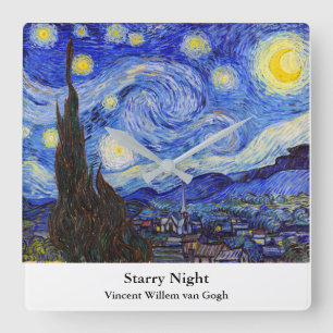 Vincent Willem van Gogh, "Sterrennacht" Vierkante Klok