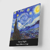 Vincent Willem van Gogh, "Sterrennacht" Vierkante Klok (Hoek)