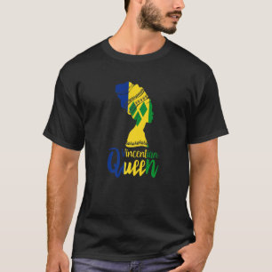 Vincentive an Queen St Vincent Grenadines Flag Afr T-shirt