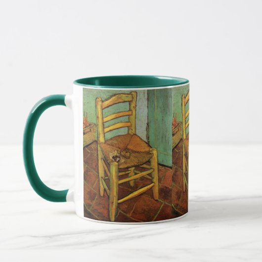 Vincent's stoel met zijn pijp van Vincent van Gogh Mok (Links)