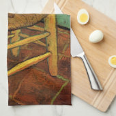 Vincent's stoel met zijn pijp van Vincent van Gogh Theedoek (Quarter Fold)