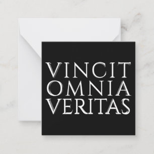 VINCIT OMNIA VERITAS - Light Note Kaart Notitiekaartje
