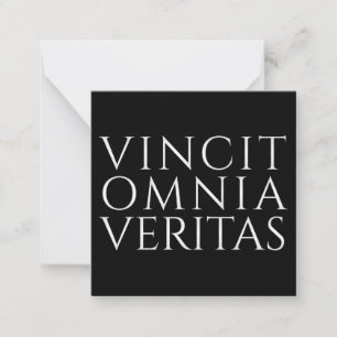 VINCIT OMNIA VERITAS - Light Note Kaart Notitiekaartje