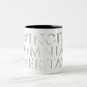 VINCIT OMNIA VERITAS - Mug à café bicolore clair (Centre)