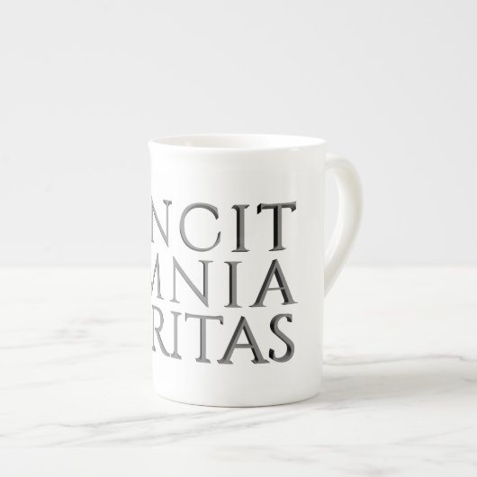 VINCIT OMNIA VERITAS - Mug de Chine d'os légers (Devant droit)