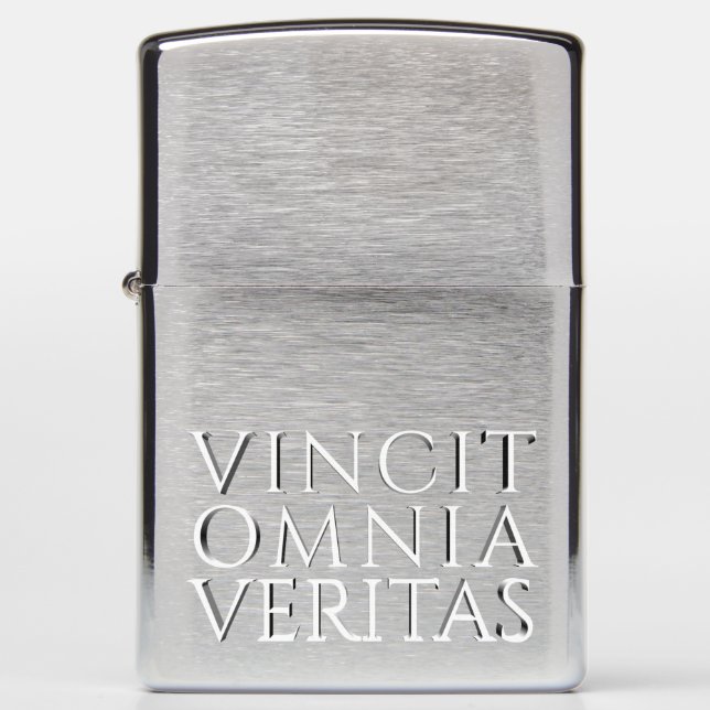 VINCIT OMNIA VERITAS ZIPPO-AANSTEKER (Voorkant)