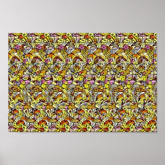 Vind 5 verschillen - Verborgen 3D-afdrukken Poster (Voorkant)