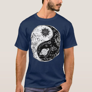 Vind Balance Yin Yang, positieve Vibes Yoga Motiva T-shirt