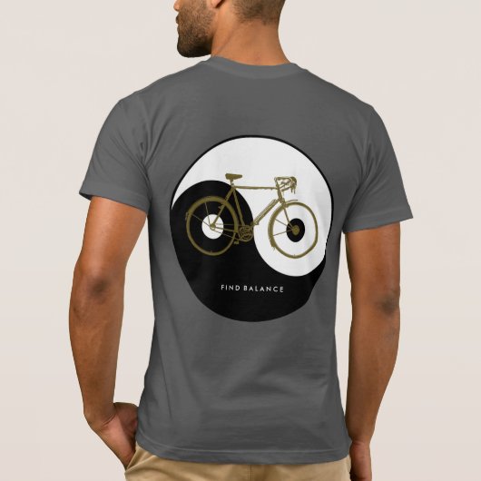 VIND BALANS _ yin yang fiets T-shirt (Achterkant)