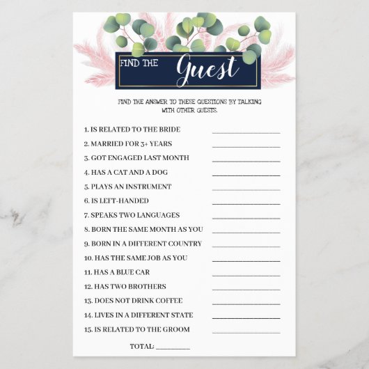 Vind de GameCard van de Gast Pampas Grass Vrijgeze Flyer (Voorkant)