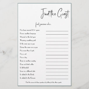 Vind de Gast Game Card Flyer