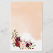 Vind de gast Marsala Bruidsdouche spelkaart Flyer (Achterkant)