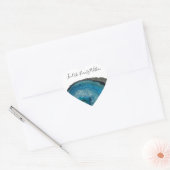 Vind de schoonheid binnen Quote Blue Geode Agaat Hart Sticker (Envelop)
