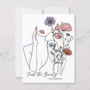 Vind de schoonheid in alledaagse Inspirerend quote Briefkaart