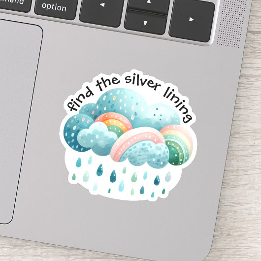 Vind de Silver Lining Rainbow Sticker