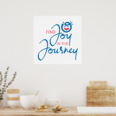 Vind de vreugde in de Journey woordkunst Poster (Keuken)