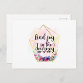 Vind de vreugde in de reis briefkaart (Voorkant / Achterkant)