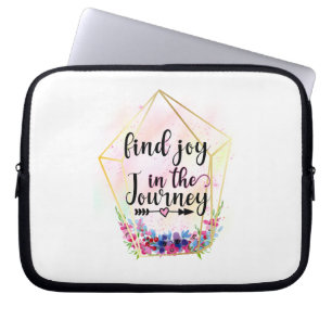 Vind de vreugde in de reis laptop sleeve