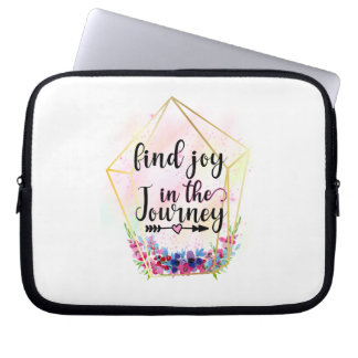 Vind de vreugde in de reis laptop sleeve