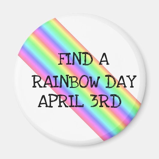 Vind een regenboogdag april 3de dag van de Vakanti Magneet (Voorkant)