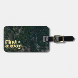 Vind een weg - Inspirerend Bos Aerial Uitzicht Bagagelabel