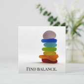 Vind Evenwicht Lege Notecard Feestdagenkaart (Staand voorkant)