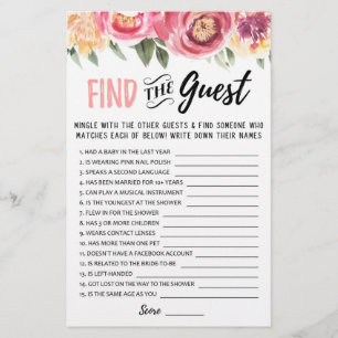 Vind het gast Bridal Shower of Hen Party spel