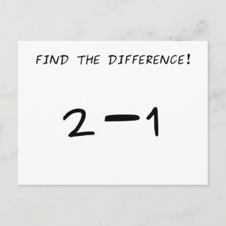 Vind het verschil! 2 min 1 briefkaart