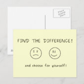 Vind het verschil en kies voor jezelf briefkaart (Voorkant / Achterkant)