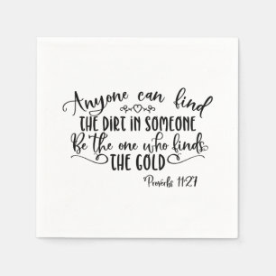 Vind het vuil in iemand Christelijke grap Servet