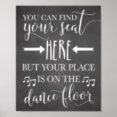 Vind hier uw zitplaats Kaart van het Poster van de (Voorkant)