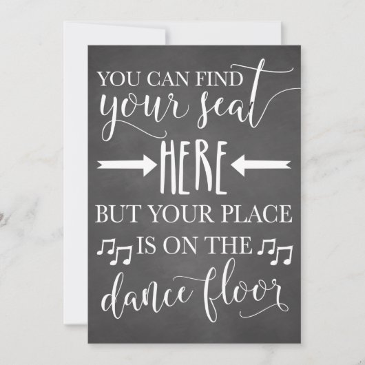 Vind hier uw zitplaats Kaart voor het Poster van d (Voorkant)