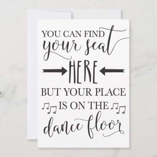 Vind hier uw zitplaats Kaart voor het Poster van d (Voorkant)