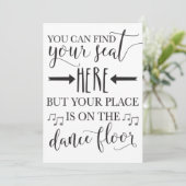 Vind hier uw zitplaats Kaart voor het Poster van d (Staand voorkant)